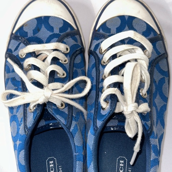 Coach Denim Classic Signature Sneakers Size 6.5B - Picture 3 of 7